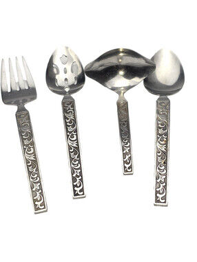 Flatware Riviera Cordova Stainless  Hostess Set 4 Piece MCM Japan  Vintage
